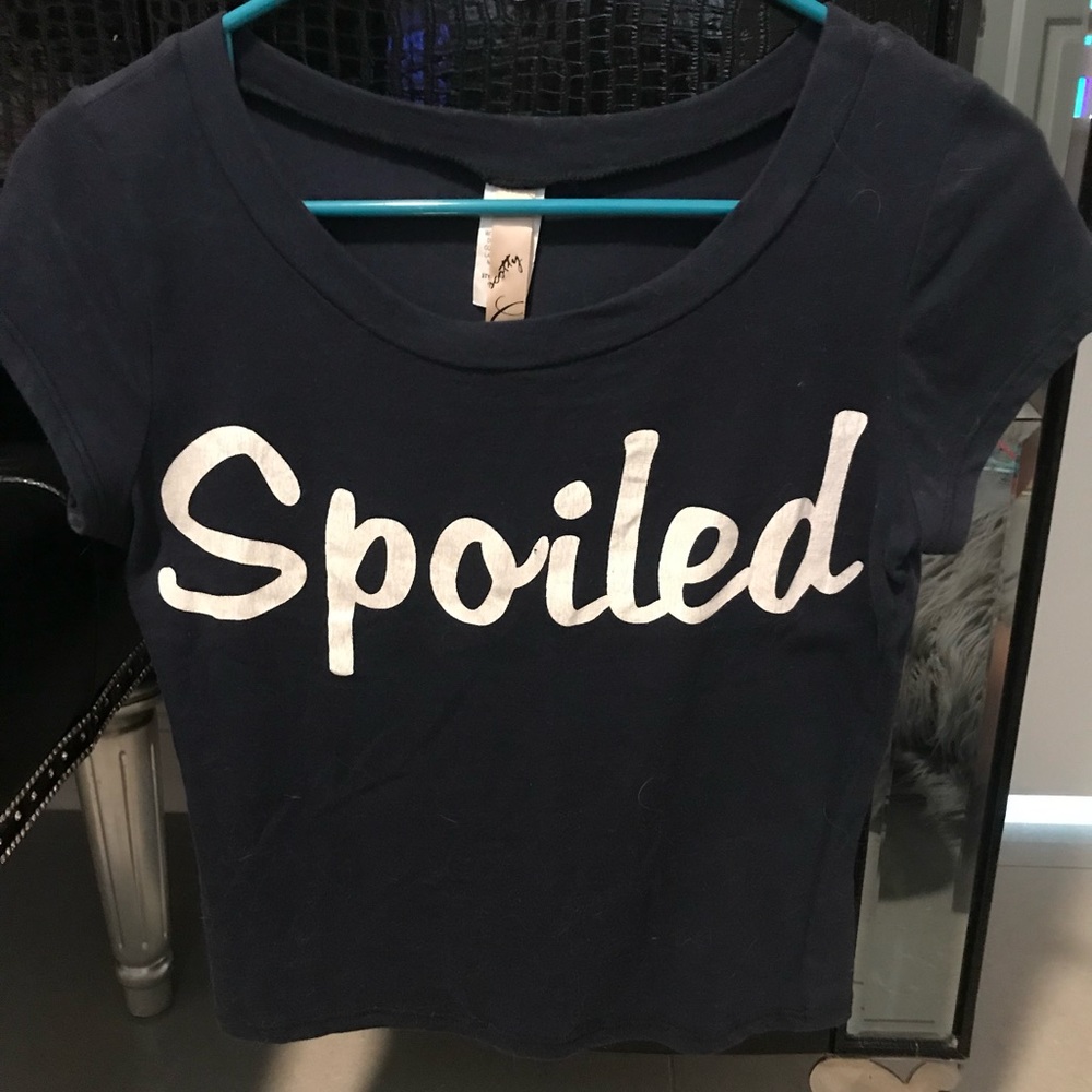 Navy crop top